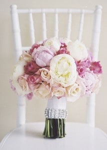 Vase of peonies