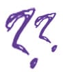 purple q-marks
